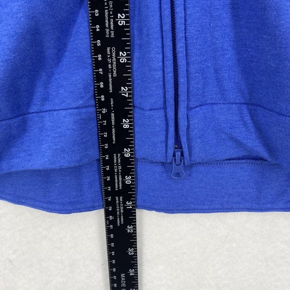 T by Talbots Jacket Womens 2X Plus Blue Full Zip Cotton Modal Longline Pockets - Picture 4 of 8